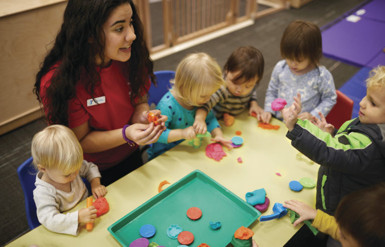 Infants and Toddlers Playdough play